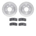Dynamic Friction Co 7502-72043, Rotors-Drilled and Slotted-Silver with 5000 Advanced Brake Pads, Zinc Coated 7502-72043